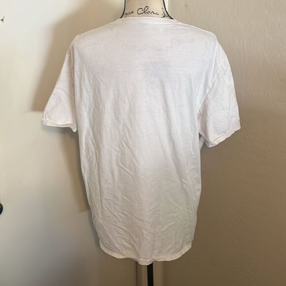 Alice In Wonderland White Tea Party Graphic Pullover Casual Shirt - Picture 3 of 10